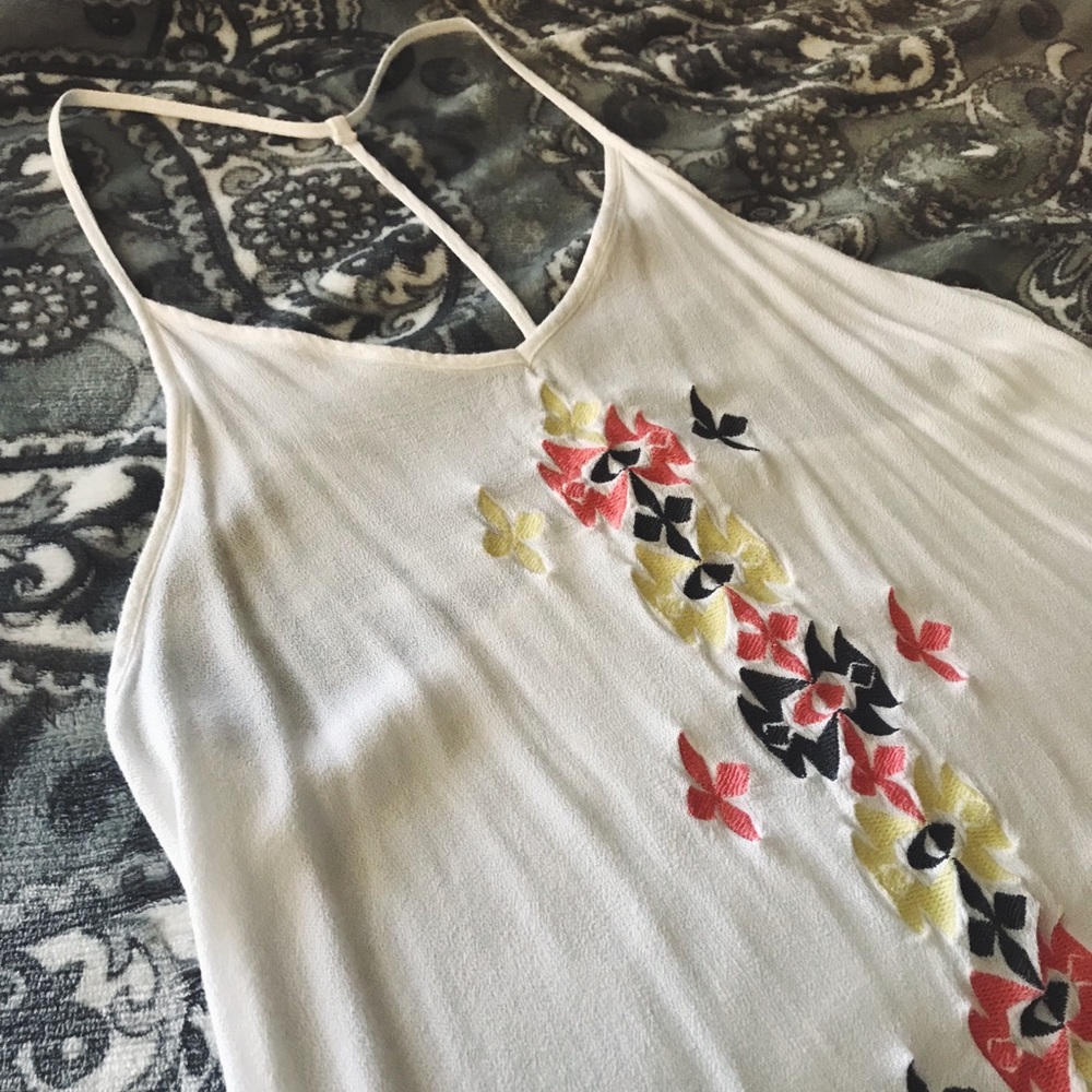 Patterned White Blouse